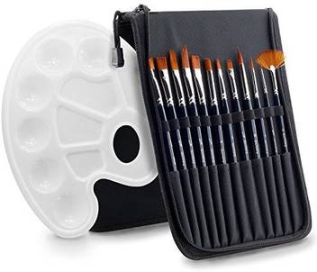 Generic Art Paint Brush Set 12 Pieces Amagic Nylon Professional Watercolor Brushes For Acrylic Oil Painting With 1 Bonus Free Paint Tray Palette Black Art Paint Brush Set 12 Pieces Assorted sets are ideal for those looking to start their collection, whilst sets of the same brush allow you to stock up on your favourite sizes, like a set of six extremely fine sable hair brushes for miniature painting. flipkart