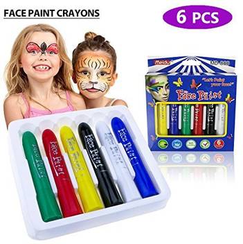 Generic Fixget Face Paint Crayons 6 Color Face Painting Kits Face