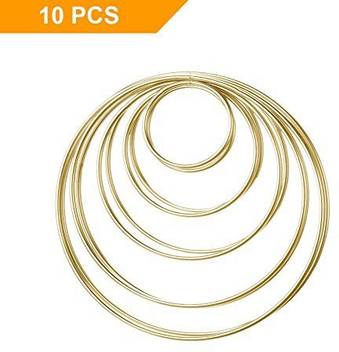 Bigotters 10 Pieces Metal Hoops Metal Rings For Dream Catcher And