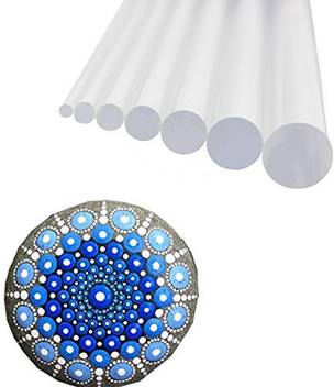 Tyoungg 8 Pcs Transparent Hard Acrylic Dot Dotting Painting Tools Set Kit For Mandala Rock Painting Coloring Drawing Drafting Kids 8 Pcs Transparent Hard Acrylic Dot Dotting Painting Tools Set