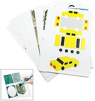 Generic 3d Pen Paper Mold For 3d Printing Pen 3d Drawing And Doodle Model Making Arts Crafts Drawing Color Printing Pattern 20 Pages With 40 Different Patterns 3d Pen Paper