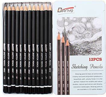 Bao Core Professional 12pcs Sketch Drawing Writing Pencils Set