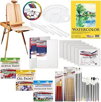 Us Art Supply 121 Piece Custom Artist Painting Kit With Coronado
