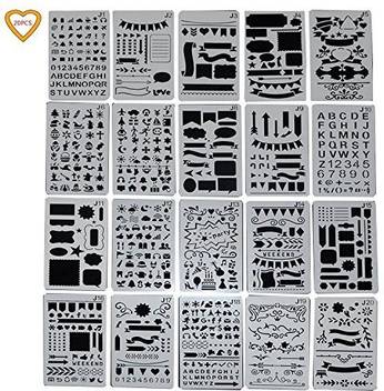 Hetekell Painting Stencils Plastic Stencils Drawing Template Set Bullet Journal Stencil Drawing Stencils For Kids Scrapbooking Planner Painting Stencils Plastic Stencils Drawing Template Set Bullet Journal Stencil Drawing Stencils For Kids