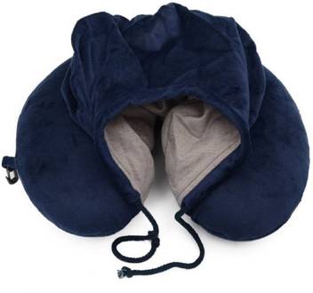 Royalkart Memory Foam Neck Travel Pillow With Hoodie Clip Navy Blue Neck Pillow Navy Blue Price In India Flipkart Com
