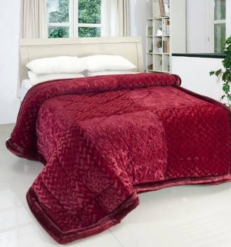 Ps Decor Solid Double Mink Blanket