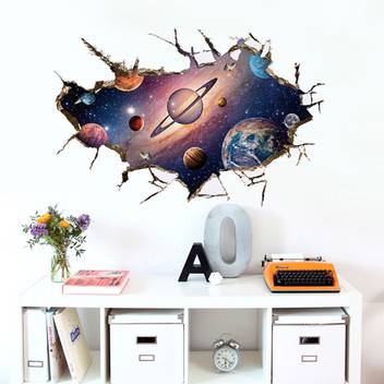 Okasta Extra Large 3d Wall Stickers Space View Sticker Price In