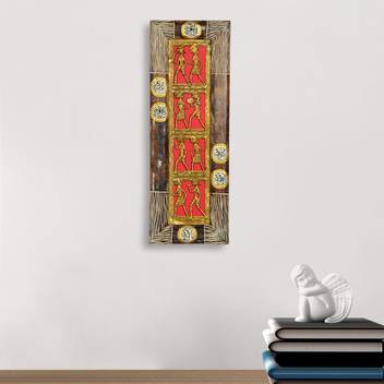 ExclusiveLane Handpainted with Dhokra And Warli Art Vertical Wall Decor  Decorative Showpiece - 40 cm Price in India - Buy ExclusiveLane Handpainted  with Dhokra And Warli Art Vertical Wall Decor Decorative Showpiece -