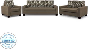Flipkart Perfect Homes Trieste Fabric 3 2 1 Brown Sofa Set