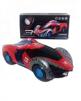 Johnnie Boy Spider Man Musical Racing Car With Light Effect Auto Function Car Toy For Kids Spider Man Musical Racing Car With Light Effect Auto Function Car Toy For Kids