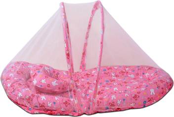 No Kidding New Born Baby Bedding Set With Protective Mosquito Net Cute Pillow And Folding Velvet Mattress Standard Crib Standard Crib Price In India Buy No Kidding New Born Baby Bedding