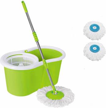 Ketsaal 360 Spin Easy Clean Floor Mop Bucket With Microfiber Spinning Head With 2 Replacement Heads Color May Vary Mop Set Price In India Buy Ketsaal 360 Spin Easy Clean Floor