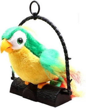 stuffed talking parrot