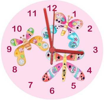 Tigerlilyprints Butterfly Clock Girl S Clock Girl S Room Clock Pink Clock Butterfly Clock Girl S Clock Girl S Room Clock Pink Clock Shop For Tigerlilyprints Products In India Flipkart Com