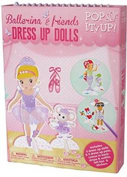 Pop Up Retro Style Paper Dolls Book With Pets Colour And Create