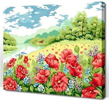 Colour Talk Diy Oil Painting Paint By Number Kit Poppy Garden 16 20 Inch Diy Oil Painting Paint By Number Kit Poppy Garden 16 20 Inch Shop For Colour Talk Products In India Flipkart Com