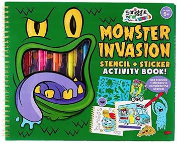 Smiggle Monster Invasion Stencil Sticker Amp Colouring