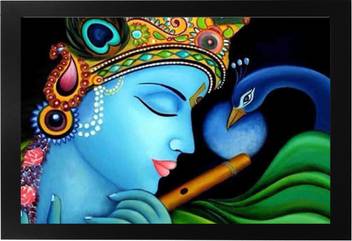 Narayani Modern Art Beautiful KrishnaPainting with Frame (13x19)In Canvas  19 inch x 13 inch Painting Price in India - Buy Narayani Modern Art  Beautiful KrishnaPainting with Frame (13x19)In Canvas 19 inch x