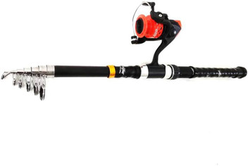 red fishing rod