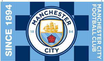 Manchester City F C Manchester City Rectangle Hand Flag Flag