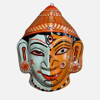 Crafts Odisha Shiva Parvati Mask Wall Hanging Decorative Showpiece