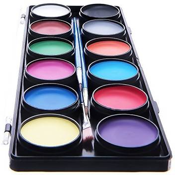 Blue Squid Premium Face Paint Kit | 12 Colour Palette, 30 Stencils, 3  Brushes Professional Painting for Kids & Adults Water Based Set Non-Toxic  Fda Approved +Online Guide - Premium Face Paint