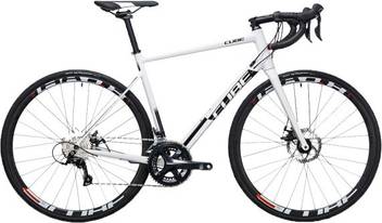 Cube Attain Pro Disc 700x23c Sora Bike For Adults White Black 53cm