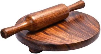Ydv Craft Beautiful Wooden Premium Quality Wood Chakla Belan Brown Wood Handicraft Handmade Kitchen Item 12