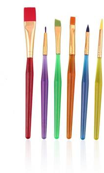Flipkart Com Rianz Set Of 6 Different Sizes Synthetic Flat Paint Brush For Oil Nail Brush Art Artist Acrylic Painting