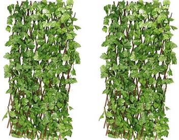 Kaykon Big Expandable Grass Fence Artificial Hedge Green Leaves