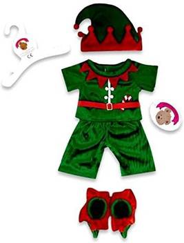 Generic Build Your Bears Wardrobe Teddy Bear Clothes Fits a Teddies Boy Elf  Elves Outfit (Red-Green) - Build Your Bears Wardrobe Teddy Bear Clothes  Fits a Teddies Boy Elf Elves Outfit (Red-Green) .