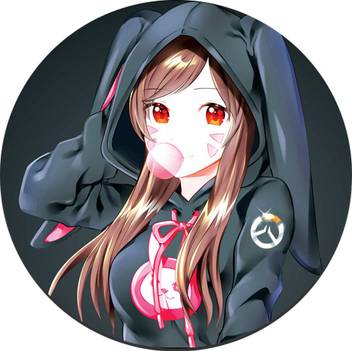 Crazyink Mpadround Bubble Gum Anime Girl Mousepad Crazyink Flipkart Com
