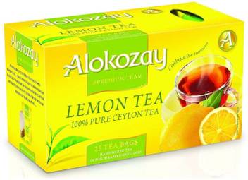 Alokozay Premium Tea Lemon Tea Pure Ceylon Green Tea 25 Tea Bags 50g Lemon Black Tea Bags Box Price In India Buy Alokozay Premium Tea Lemon Tea Pure Ceylon Green