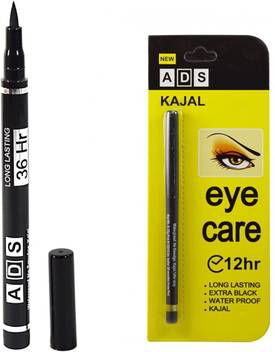 Ads Eyeliner Waterproof With Kajal Pack Of 2 12 Ml Price In India Buy Ads Eyeliner Waterproof With Kajal Pack Of 2 12 Ml Online In India Reviews Ratings Features Flipkart Com