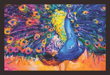 Mad Masters Mad Masters Colorful Peacock Modern Art 1 Piece