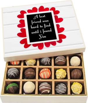 Chocholik Friendship Gift A Best Friend Was Hard To Find Dark Milk White Chocolate 20pc Truffles Price In India Buy Chocholik Friendship Gift A Best Friend Was All our products are 100% authentic and sourced directly from brands. flipkart
