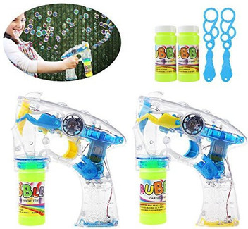 led light up bubble gun
