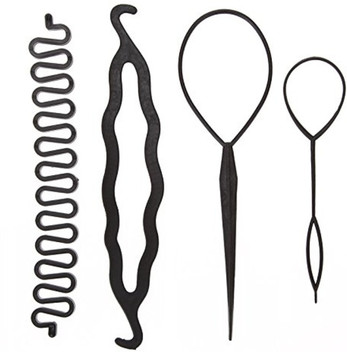Hair Braid 4pcs//set Magic Hair Braiding Twist Curler Styling Set Hairpin Holding