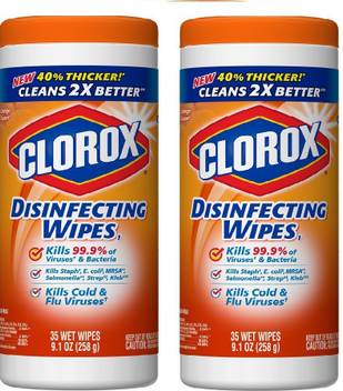 Clorox Disinfecting Wipes Orange Fusion 35 Wet Wipes Kitchen