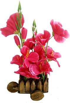 Kaykon Artificial Red Orchid Flowers With Rickshaw Design Wooden Pot 12 Flowers 6 Stems Smal Size 10 Inch 25cm Red Orchids Artificial Flower With Pot Price In India Buy Kaykon Artificial Red Orchid