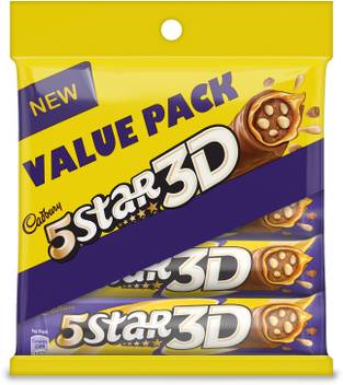 Cadbury 5 Star 3d Chocolate Bar 135 Gm Trio Pack Pack Of 6 Bars