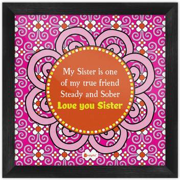 Gifts For Sister Raksha Bandhan Gift Happy Birthday Gift For Sister Rakhi Gift Poster With Frame S Psfswbk01sq06 Sis17002 Paper Print Decorative Posters In India Buy Art Film Design Movie Music Nature And