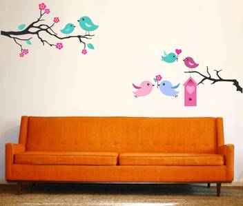 Happy Walls Love Birds Wall Stickers Price In India Buy Happy Walls Love Birds Wall Stickers Online At Flipkart Com