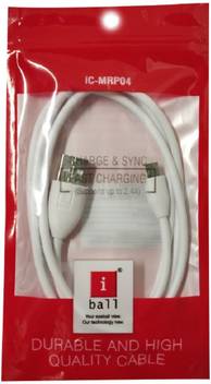 Iball Charge And Sync Usb Data Cable White Ic Mrp04 1 M Micro Usb Cable Iball Flipkart Com