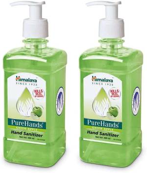 Himalaya Pure Hands Green Apple Hand Sanitizer 500 Ml Pack Set Of 2 Packs Total 1000 Ml Hand Sanitizer Pump Dispenser Price In India Buy Himalaya Pure Hands Green Apple Hand
