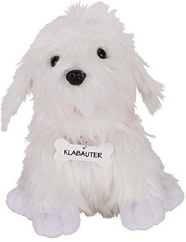 white dog puppet