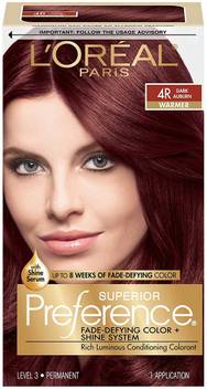 L Oreal Paris Superior Preference Permanent Hair Color 4r