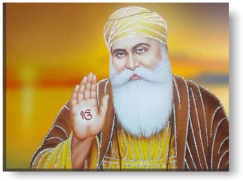 Giftsmate 12x18 Inches Holy Guru Nanak Dev Ji Sikhism Sikh Guru Canvas Wall Painting Hangings Gurpurab Diwali Canvas 18 Inch X 12 Inch Painting Price In India Buy Giftsmate 12x18 Inches