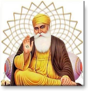 Giftsmate 15x15 Inches Religious Guru Nanak Dev Ji Sikhism Sikh Guru Canvas Wall Painting Hangings Gurpurab Diwali Canvas 15 Inch X 15 Inch Painting Price In India Buy Giftsmate 15x15 Inches