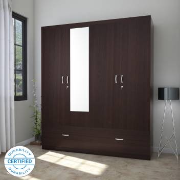 Hometown Utsav Engineered Wood 4 Door Wardrobe